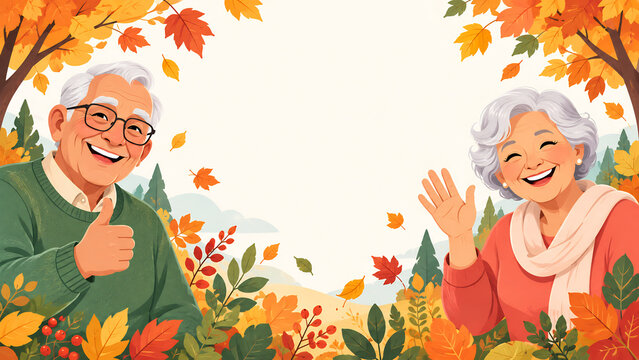 International Day of Older Persons &mdash; Original Vector Illustration