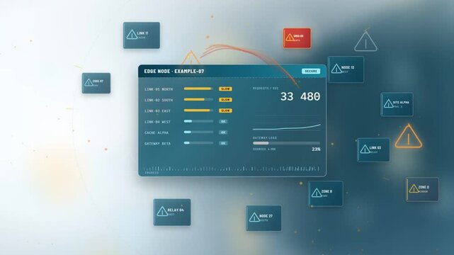 Server overload alert as a traffic flood takes network links down and triggers a system breach