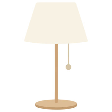 Minimalist table lamp desk light home interior decor vector illustration