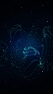 Hypnotic cosmic galaxy particle stream background for futuristic design visuals