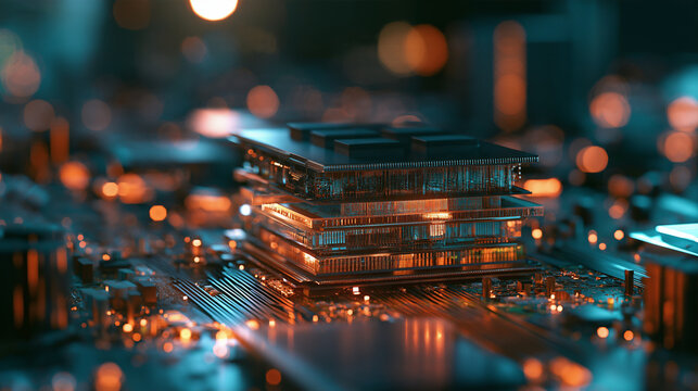 3D Semiconductor Integration with Multiple Active Silicon Dies - Technical Illustration