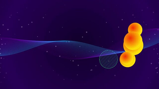 Vibrant Memphis Geometric Wave Pattern Motion Background 4K