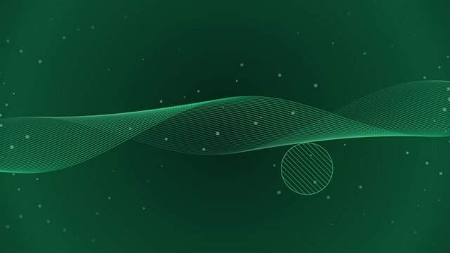 Emerald Green Fluid Motion Wave Memphis Pattern 4K
