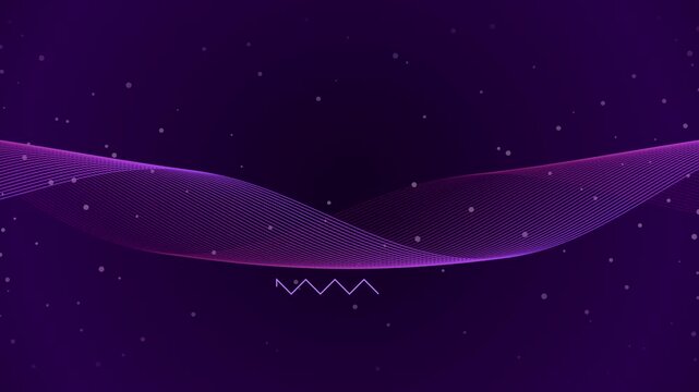 Abstract Cosmic Violet Liquid Motion Wave Ribbons 4K