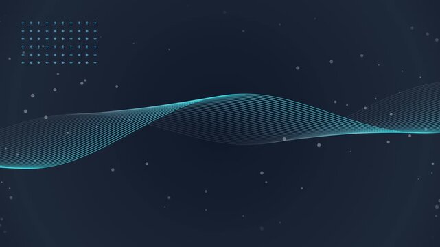 Clean Minimalist Cyan Gray Memphis Lines Pattern 4K