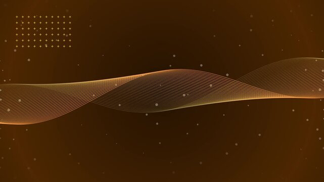 Vibrant Sunset Gold Memphis Liquid Wave Pattern 4K