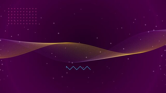 Retro 90s Memphis Pattern Liquid Waves Motion 4K