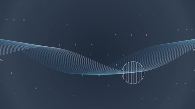 Clean Minimal Slate Gray Memphis Line Pattern Loop 4K