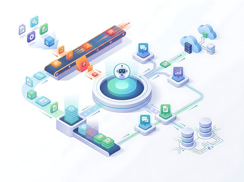 AI scheduler balancing urgent and background tasks across autonomous enterprise workflow execution queues