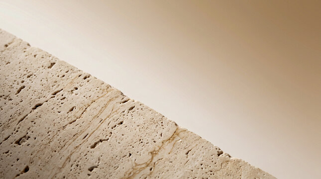 Honed Travertine Limestone Stone Slab Podium with Pores