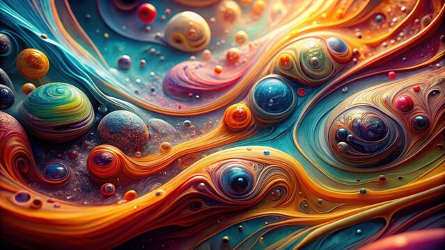 Mesmerizing vibrant abstract liquid art with colorful swirls and dynamic fluid patterns