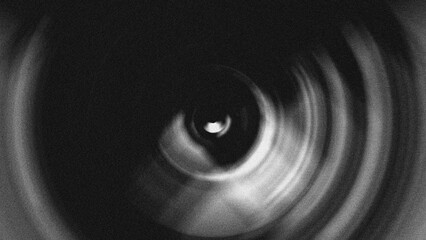 Fototapeta premium Monochrome grainy concentric circles abstract background for hypnotic sound wave concept
