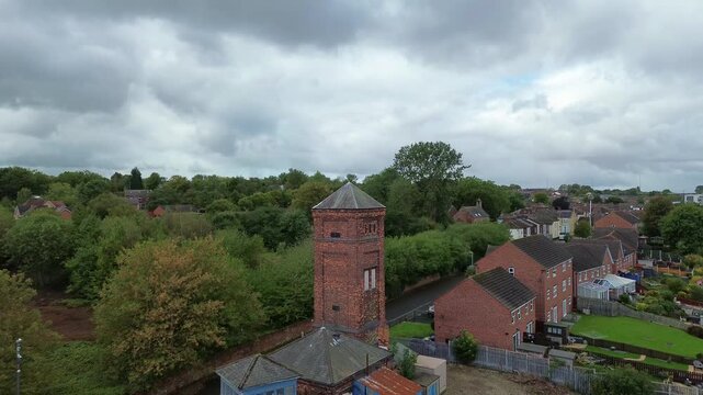 Establishing Runcorn old quay swing bridge and ship canal waterfront property