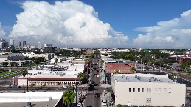 Drone Footage of Ybor City and 7th Ave in Tampa, Florida