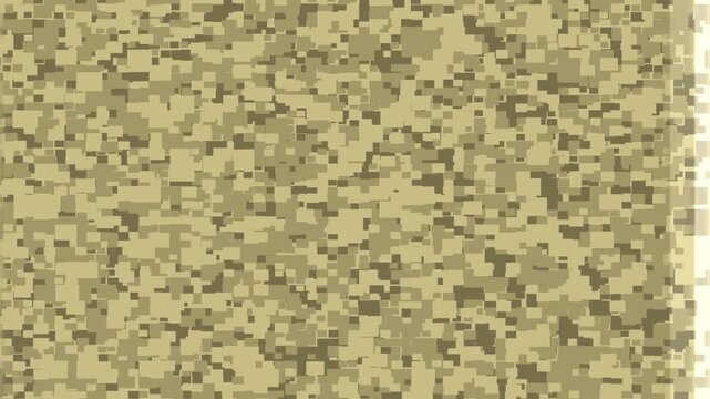A scan line crosses a digital camouflage mosaic, rebuilding light, mid, and dark pixel groups until the pattern is restored, ideal for tactical transitions, tech screens, and abstract backgrounds.