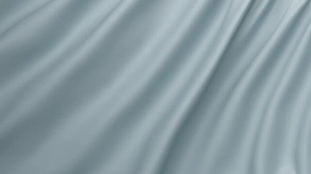 Blue fabric 3d animation with pastel silk satin cloth cascading in smooth liquid wave motion elegant wavy texture abstract soft background refined textile draping subtle curves serene luxurious design
