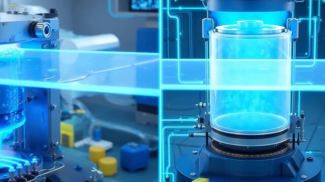 PEMFC Anode/Cathode Reaction in Split-Screen