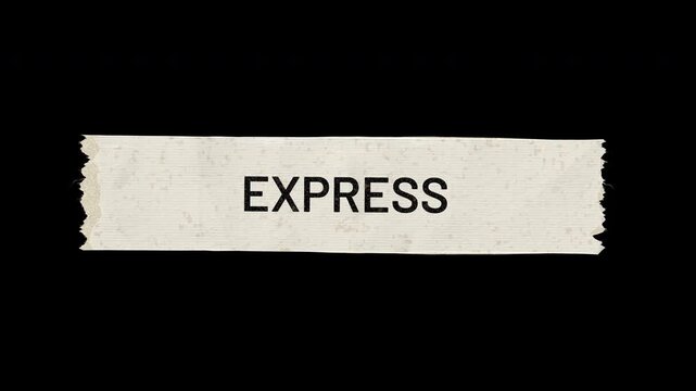 Free shipping sign on aged white tape unrolling against transparent background