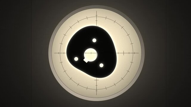 Optical Comparator Green Screen With Drifting Cam Silhouette Seamless Loop in rich white tones