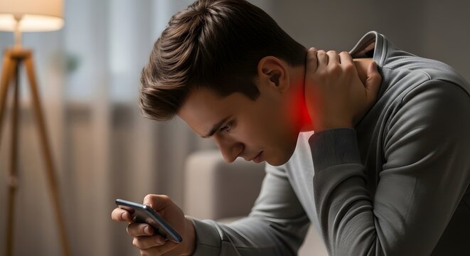 Mobile Gaming Causing Neck Strain and Poor Posture at Home