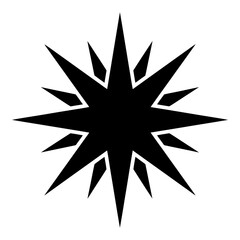 Fototapeta premium Starburst solid glyph icon for design element