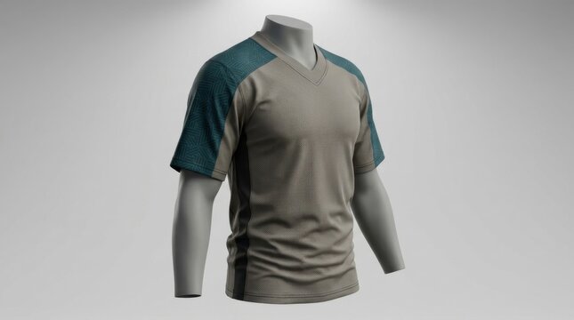 Modern Raglan Sleeve T-Shirt Mockup on Mannequin.