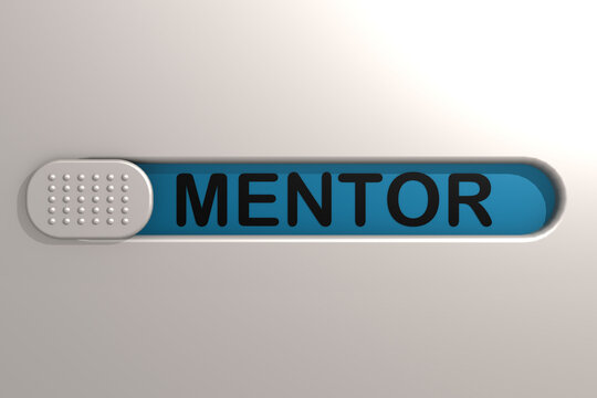 Mentor word  with slider switch