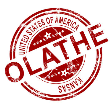 Olathe stamp with white background