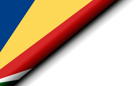 Seychelles flag folded in half