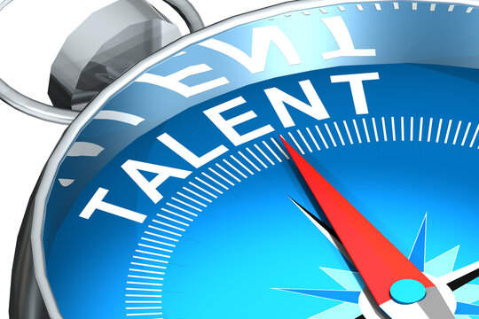 Talent word on compass