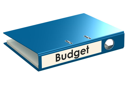 Budget folder isolated with white background