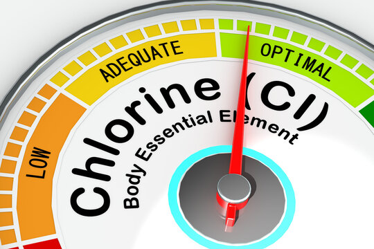 Chlorine for body essential element on the indicator.