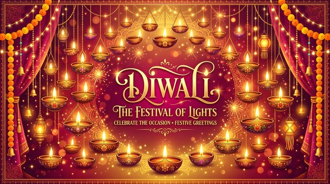 Celebrating the festival of lights a vibrant and joyous happy diwali filled with warmth family and traditional customs