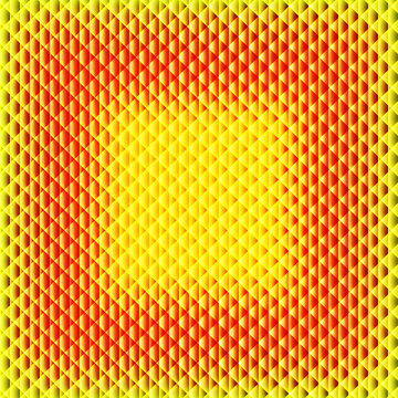 Abstract geometric pattern of yellow orange and red triangles seamless background