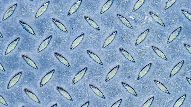 Blue diamond plate metal background