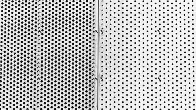 Perforated metal surface texture