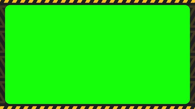 警告や注意を促すイメージの記号背景アニメーション
