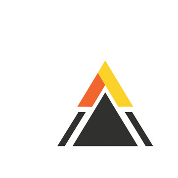 Abstract geometric triangle logo