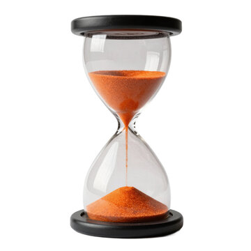 hourglass with orange sand