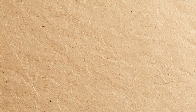 Crumpled Kraft Paper Texture Background with Natural Fiber Detail