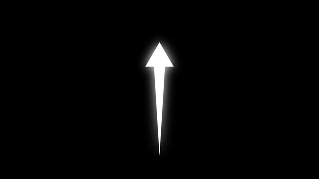 animated thin arrow set with arrowheads and alpha channel. glowing with arrow Motion Graphics, Minimalist Vertical Arrow 4k Animation...