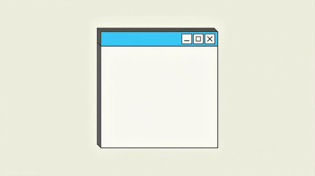 Retro Stacking Window Interface Animation Loop