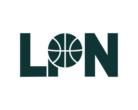 Lpn logo with a basketball icon