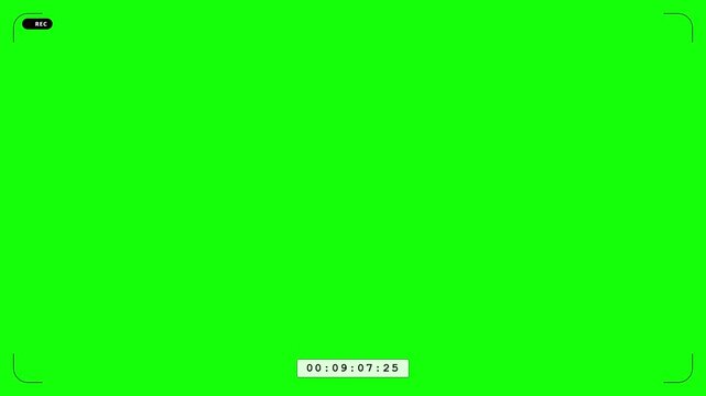 Minimal Recording HUD Green Screen Overlay
