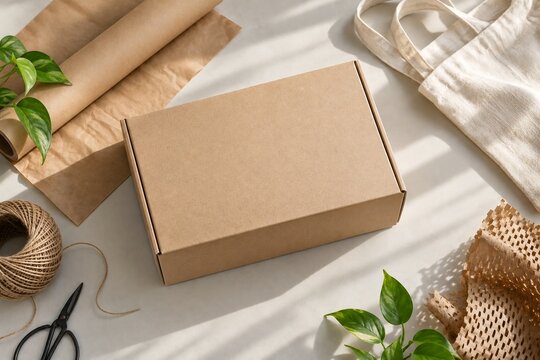 Cardboard Shipping Box with Sustainable Packaging Materials