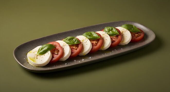  Minimalist Caprese Salad Plating Mediterranean Food Series