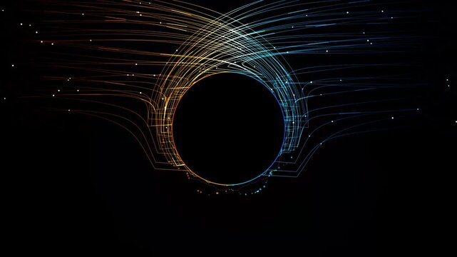 Abstract Abstract Neon Light Circuit Loop Background