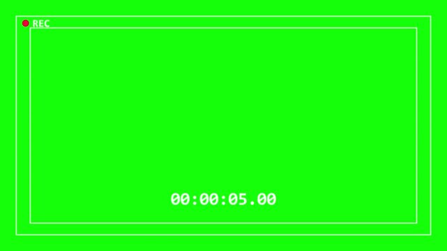 Broadcast Safe Area Glitch HUD Green Screen