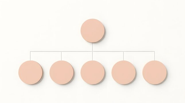 Business organizational hierarchy structure with connected leadership levels