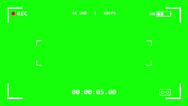 Studio Broadcast Camera HUD Green Screen